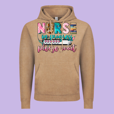 Nurse In Progress Vintage Hoodie Designed By Cowgirlartshop