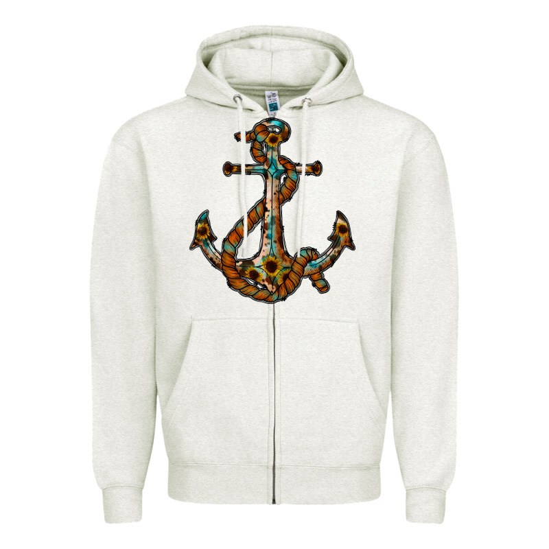 Western Anchor Zipper Hoodie by RacoonDesign | Teevron
