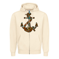 Sandshell western anchor Zipper Hoodie - RacoonDesign