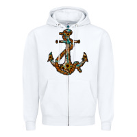 White western anchor Zipper Hoodie - RacoonDesign