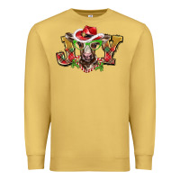 Antique Gold christmas joy baby cow Premium Sweatshirt - BarkalooDesign