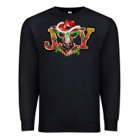 Black christmas joy baby cow Premium Sweatshirt - BarkalooDesign
