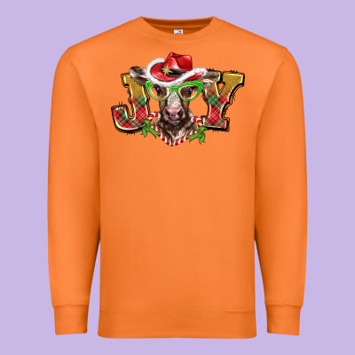 Christmas Joy Baby Cow Premium Sweatshirt Designed By Barkaloodesign