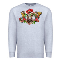 Heather Grey christmas joy baby cow Premium Sweatshirt - BarkalooDesign