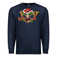 Navy christmas joy baby cow Premium Sweatshirt - BarkalooDesign