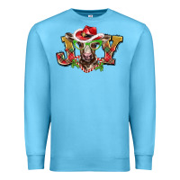 Ocean Blue christmas joy baby cow Premium Sweatshirt - BarkalooDesign