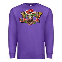 Purple christmas joy baby cow Premium Sweatshirt - BarkalooDesign