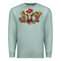 Seafoam christmas joy baby cow Premium Sweatshirt - BarkalooDesign