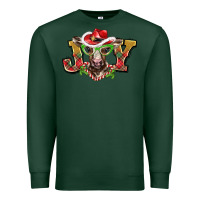 Sports Green christmas joy baby cow Premium Sweatshirt - BarkalooDesign