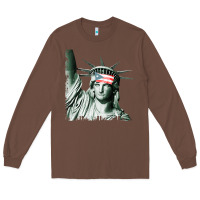 Chestnut Puerto Rico Resiste Statue of Liberty Puerto Rican Flag Long Sleeve Tee - trangStudio