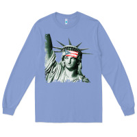Colony Blue Puerto Rico Resiste Statue of Liberty Puerto Rican Flag Long Sleeve Tee - trangStudio