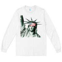 White Puerto Rico Resiste Statue of Liberty Puerto Rican Flag Long Sleeve Tee - trangStudio