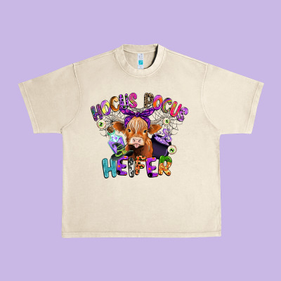 Hocus Pocus Heifer Urban Heavy Tee Designed By Cowgirlartshop