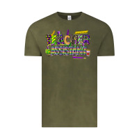 Vintage Olive mardi gras teacher assistant Vintage Tee - CowGirlArtShop