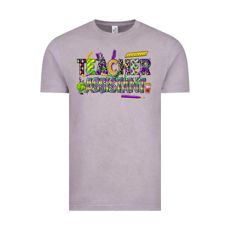 Mardi Gras Teacher Assistant Vintage Tee by CowGirlArtShop | Teevron
