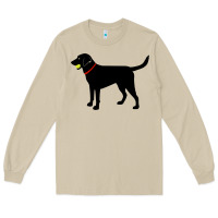 Mushroom Labrador Retriever Fetch, Black Lab Play Ball Long Sleeve Tee - trangStudio