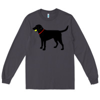 Smoke Labrador Retriever Fetch, Black Lab Play Ball Long Sleeve Tee - trangStudio