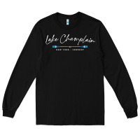 Black Lake Champlain Oars Graphic Long Sleeve Tee - trangStudio