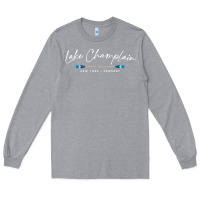 Heather Grey Lake Champlain Oars Graphic Long Sleeve Tee - trangStudio