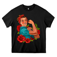Black hispanic strong woman with roses Heavy Core Tee - Jasminsmagicworld