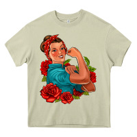 Mossy hispanic strong woman with roses Heavy Core Tee - Jasminsmagicworld