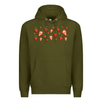 Army Green strawberry Premium Hoodie - Jasminsmagicworld