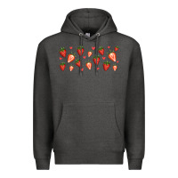 Charcoal Heather strawberry Premium Hoodie - Jasminsmagicworld