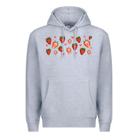 Heather Grey strawberry Premium Hoodie - Jasminsmagicworld