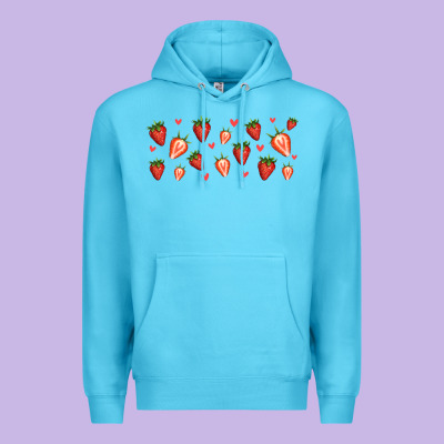 Strawberry Premium Hoodie Designed By Jasminsmagicworld