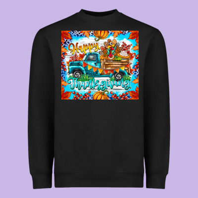 Happy Thanksgiving Heavyweight Sweatshirt Designed By Cowhidedigitalart