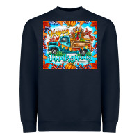 Navy happy thanksgiving Heavyweight Sweatshirt - CowhideDigitalArt