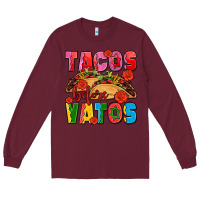 Burgundy tacos before vatos olivia Long Sleeve Tee - OliviaCreatesArt