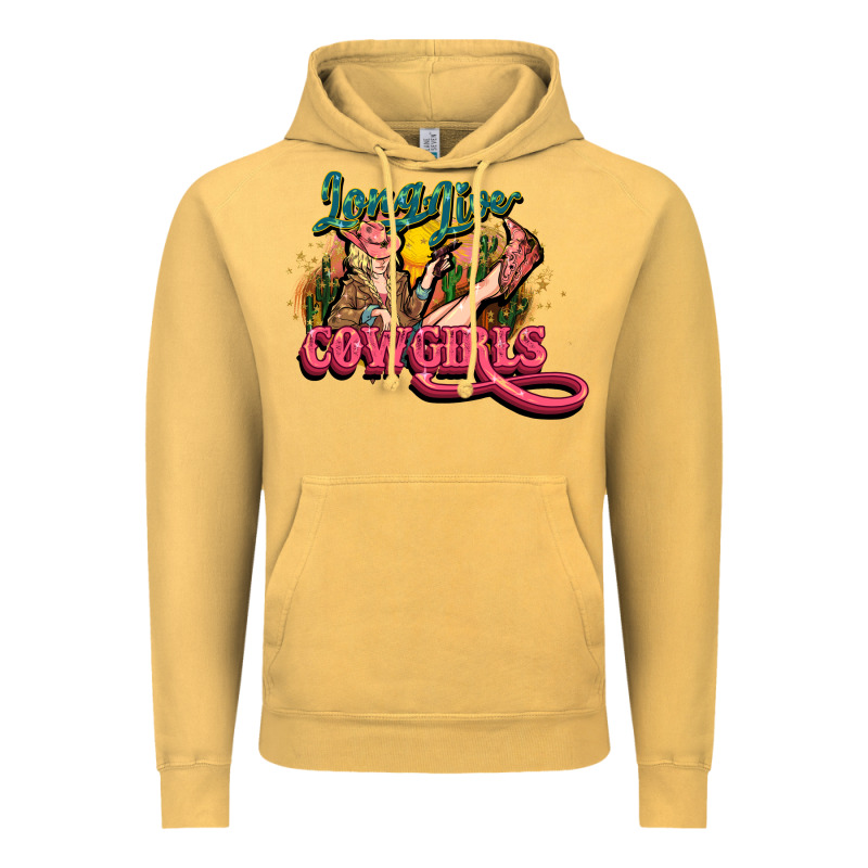 Long Life Cowgirls Vintage Hoodie by HowdyJamesFarm | Teevron