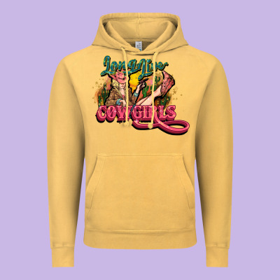 Long Life Cowgirls Vintage Hoodie Designed By Howdyjamesfarm