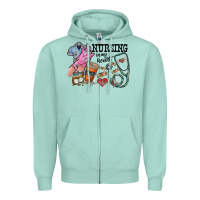 Nursing In My Heart Zipper Hoodie | Teevron