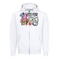 White nursing in my heart Zipper Hoodie - RacoonDesign