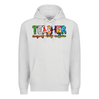 Dove Grey Teacher Cryons Kids Caffeine Premium Hoodie - CowhideDigitalArt