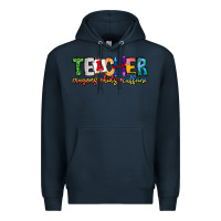 Navy Teacher Cryons Kids Caffeine Premium Hoodie - CowhideDigitalArt