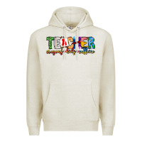 Oatmeal Heather Teacher Cryons Kids Caffeine Premium Hoodie - CowhideDigitalArt