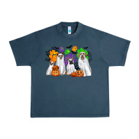 Midnight Navy ghost dogs Urban Heavy Tee - CowGirlArtShop