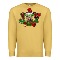 Antique Gold christmas joy cow Premium Sweatshirt - BarkalooDesign