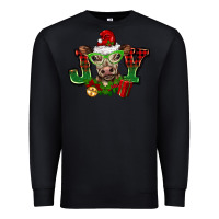 Black christmas joy cow Premium Sweatshirt - BarkalooDesign