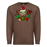 Chestnut christmas joy cow Premium Sweatshirt - BarkalooDesign