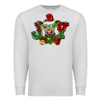 Dove Grey christmas joy cow Premium Sweatshirt - BarkalooDesign