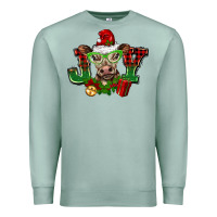 Seafoam christmas joy cow Premium Sweatshirt - BarkalooDesign