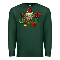 Sports Green christmas joy cow Premium Sweatshirt - BarkalooDesign