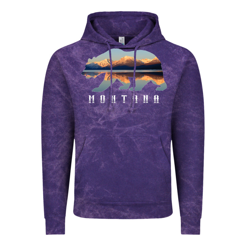 Montana Bear With Glacier National Park Lake Image Souvenir Vintage Hoodie by trangStudio | Teevron