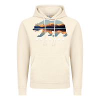 Vintage Artic Montana Bear with Glacier National Park Lake Image Souvenir Vintage Hoodie - trangStudio