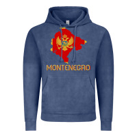Vintage Denim Montenegrin Flag  Montenegro Vintage Hoodie - trangStudio