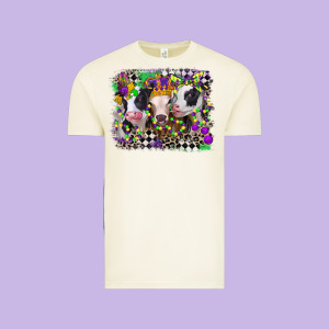 Mardi Gras Heifers Vintage Tee Designed By Cowgirlartshop